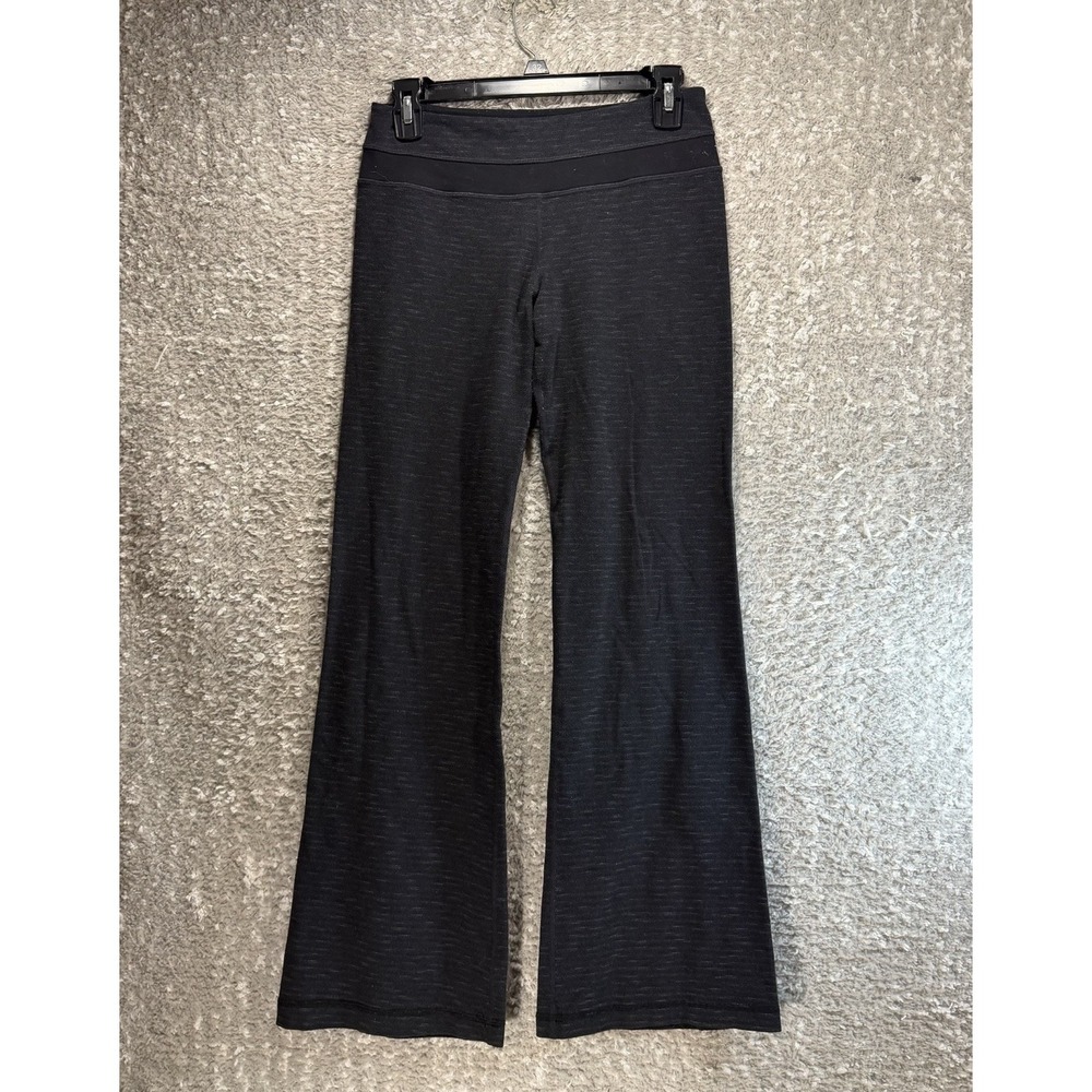 Lululemon Groove Pants Size 6 Black Gray Flare Leg Athletic Lounge Yoga